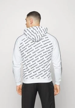 Sergio Tacchini RIPETIZIONE HOODIE - Hoodie - White/black -Sergio Tacchini Sales 016df9876ac24857910631b10374b1cb