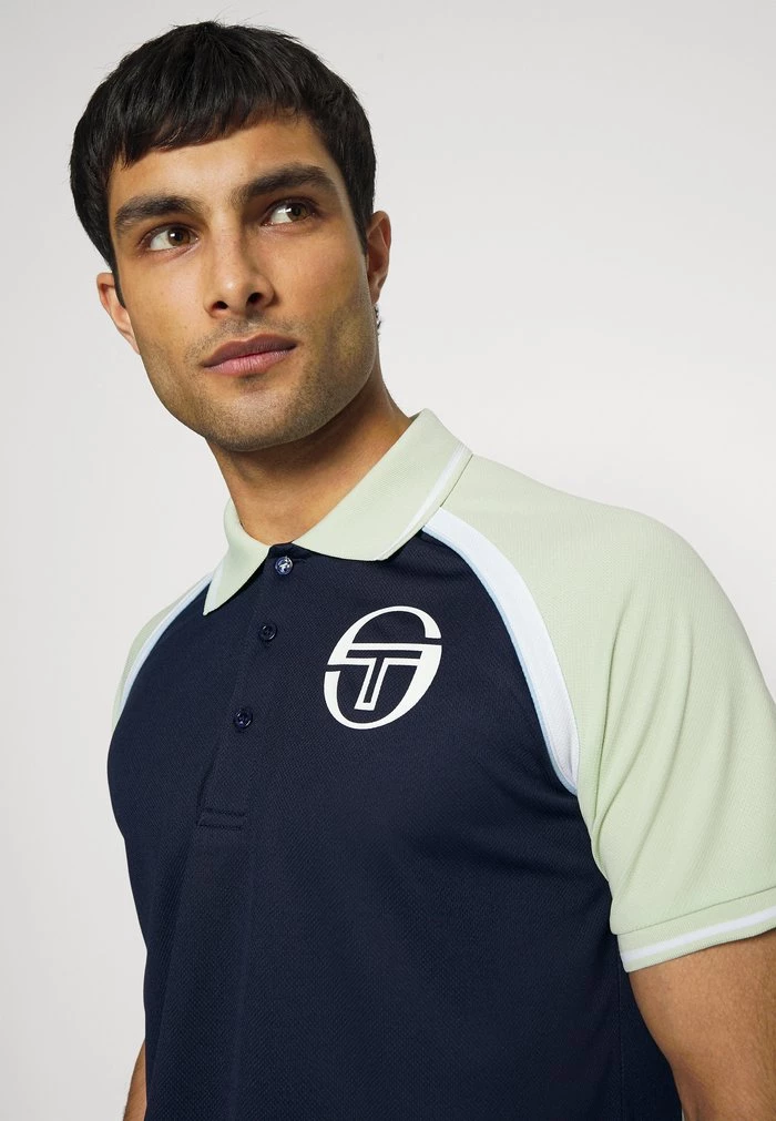 Sergio Tacchini MC STAFF - Sports T-shirt - Navy/smoke Green 4 Sergio Tacchini MC STAFF - Sports T-shirt - Navy/smoke Green - Image 4