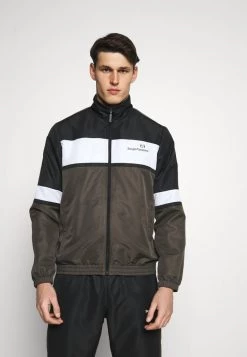 Sergio Tacchini NUSTRAT TRACKSUIT - Tracksuit - Black/olive