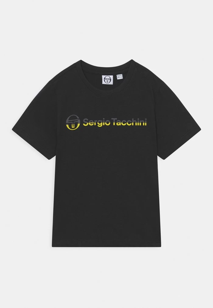 Sergio Tacchini NIBERIS UNISEX - Print T-shirt - Anthracite/acid Lime 1 Sergio Tacchini NIBERIS UNISEX - Print T-shirt - Anthracite/acid Lime