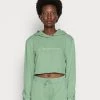 Sergio Tacchini ALINA CROPPED HOODIE - Sweatshirt - Basil -Sergio Tacchini Sales 281c768e296840db8cf069d7b12c1c45
