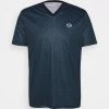 Sergio Tacchini COURT V-NECK TEE - Print T-shirt - Blue -Sergio Tacchini Sales 29bf477bdfc4498dbd87fb79740a8c23