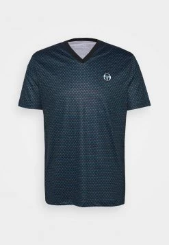 Sergio Tacchini COURT V-NECK TEE - Print T-shirt - Blue