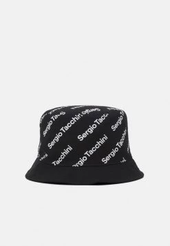 Sergio Tacchini RIPETIZIONE BUCKET HAT - Hat - Black/white