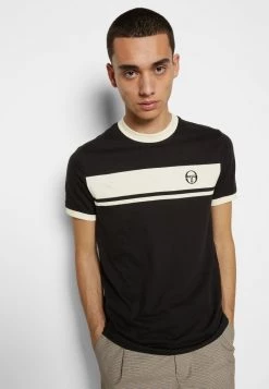 Sergio Tacchini MASTERS TEE - Print T-shirt - Black/gardenia -Sergio Tacchini Sales 3e66927396d0484aa831d0e779258235