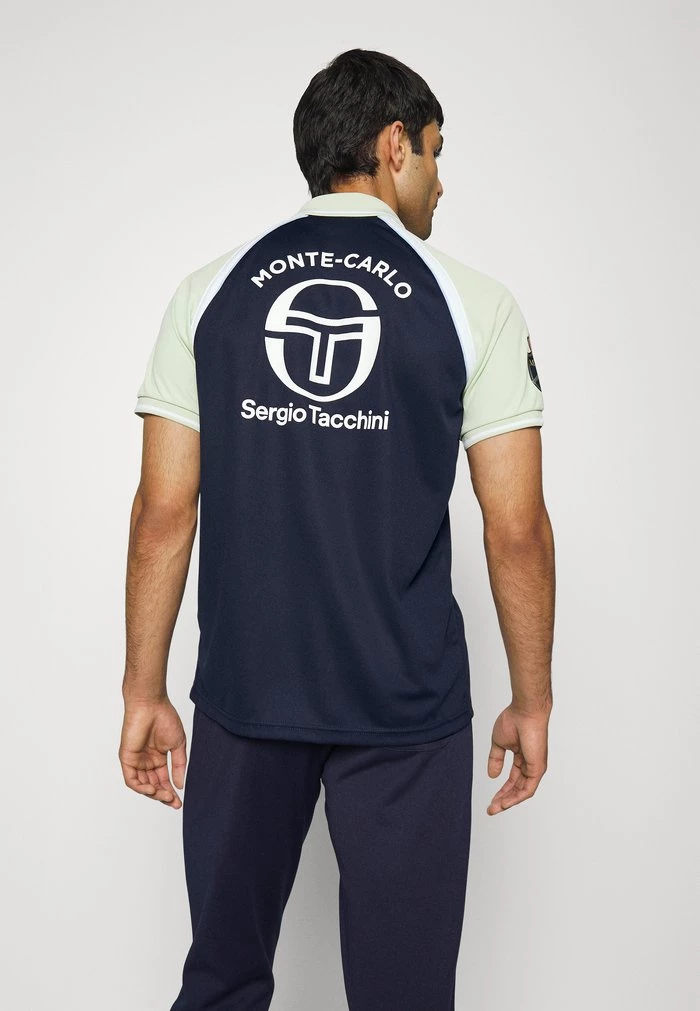 Sergio Tacchini MC STAFF - Sports T-shirt - Navy/smoke Green 3 Sergio Tacchini MC STAFF - Sports T-shirt - Navy/smoke Green - Image 3