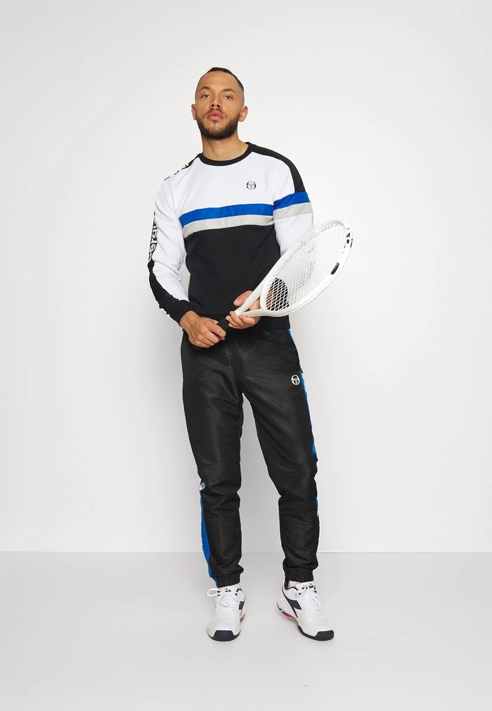 Sergio Tacchini FASCIA PANTS - Tracksuit Bottoms - Black/lapis Blue 2 Sergio Tacchini FASCIA PANTS - Tracksuit Bottoms - Black/lapis Blue - Image 2