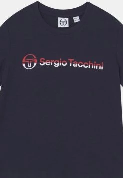 Sergio Tacchini NIBERIS UNISEX - Print T-shirt - Night Sky/tango Red -Sergio Tacchini Sales 480f0b3d3aeb4d8a92b365a85731884e
