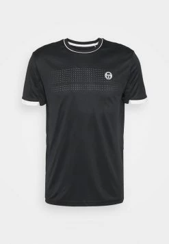 Sergio Tacchini DELETIONLIST TENNIS YOUNGLINE PRO - Print T-shirt - Anthracite/blanc De Blanc
