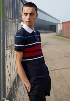 Sergio Tacchini CLOUD - Polo Shirt - Night Sky/tango Red