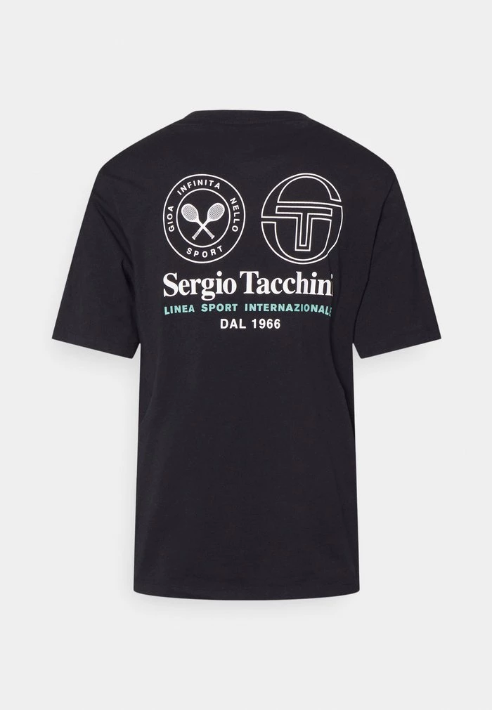 Sergio Tacchini LINEA SPORT TEE - Print T-shirt - Black 2 Sergio Tacchini LINEA SPORT TEE - Print T-shirt - Black - Image 2