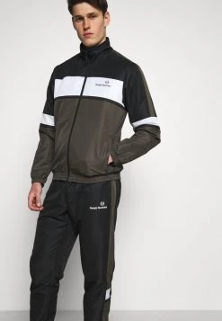 Sergio Tacchini NUSTRAT TRACKSUIT - Tracksuit - Black/olive -Sergio Tacchini Sales 689e63785cd24a7db4ba6f65829f8531