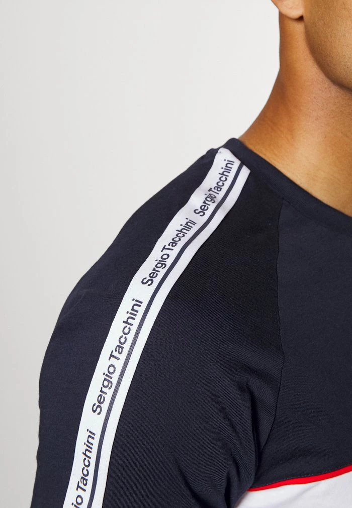 Sergio Tacchini NASTRO - Print T-shirt - Navy/white 4 Sergio Tacchini NASTRO - Print T-shirt - Navy/white - Image 4