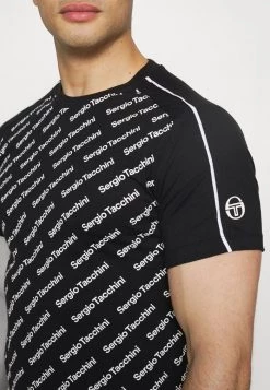 Sergio Tacchini RIPETIZIONE - Print T-shirt - Black/white -Sergio Tacchini Sales 7547459090564958a58a22e5f83aae3e