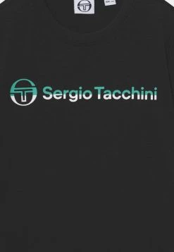 Sergio Tacchini NIBERIS UNISEX - Print T-shirt - Anthracite/biscay Green -Sergio Tacchini Sales 88337688ba3548218104f67f41d3da8c