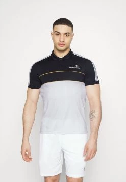 Sergio Tacchini NASTRO - Polo Shirt - Black/harvest Gold