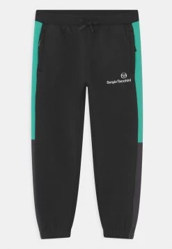 Sergio Tacchini NAVLIC JR PANT UNISEX - Tracksuit Bottoms - Anthracite/biscay Green