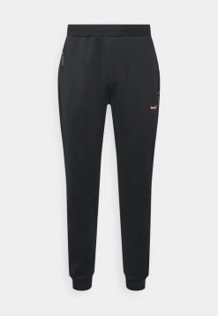 Sergio Tacchini DONET PANTS - Tracksuit Bottoms - Black/flash Orange