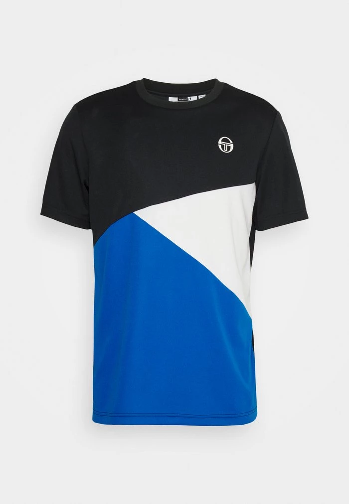 Sergio Tacchini EQUILATERO - Print T-shirt - Black/lapis Blue 1 Sergio Tacchini EQUILATERO - Print T-shirt - Black/lapis Blue