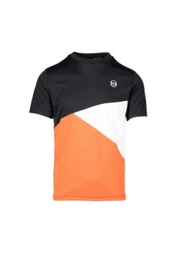 Sergio Tacchini EQUILATERO - Print T-shirt - Black/flash Orange -Sergio Tacchini Sales a9d82a058f46473a94d0576fde133865
