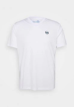 Sergio Tacchini COURT V-NECK TEE - Print T-shirt - Brilliant White