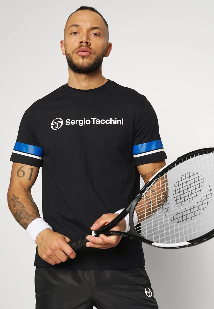 Sergio Tacchini ABELIA - Print T-shirt - Black/lapis Blue 4 Sergio Tacchini ABELIA - Print T-shirt - Black/lapis Blue - Image 4