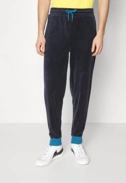 Sergio Tacchini DELFINO VELOUR TRACKPANT - Tracksuit Bottoms - Night Sky/blue Sapphire