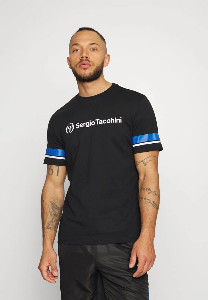 Sergio Tacchini ABELIA - Print T-shirt - Black/lapis Blue 1 Sergio Tacchini ABELIA - Print T-shirt - Black/lapis Blue