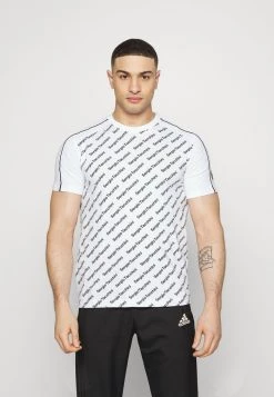 Sergio Tacchini RIPETIZIONE - Print T-shirt - White/black