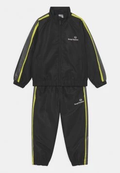 Sergio Tacchini NISKY KID TRACKSUIT UNISEX - Tracksuit - Anthracite/acid Lime