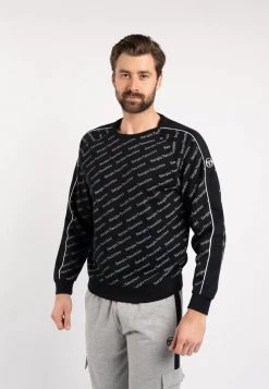 Sergio Tacchini RIPETIZIONE - Sweatshirt - Black White