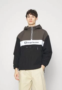 Sergio Tacchini ANORAK - Windbreaker - Black/olive/anthracite