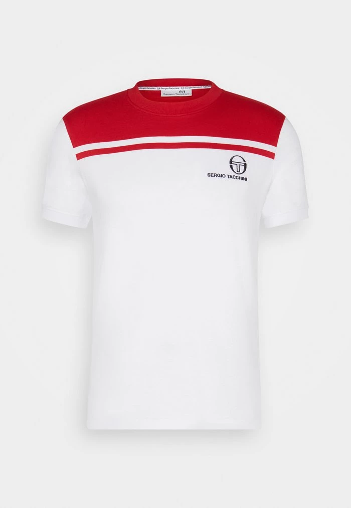 Sergio Tacchini NEW YOUNG LINE TEE - Print T-shirt - White/tango Red 6 Sergio Tacchini NEW YOUNG LINE TEE - Print T-shirt - White/tango Red - Image 6