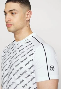 Sergio Tacchini RIPETIZIONE - Print T-shirt - White/black -Sergio Tacchini Sales dec56956cbe64585a872410d05f4d573