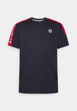 Sergio Tacchini FASCIA - Print T-shirt - Navy/tango Red