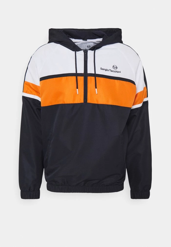 Sergio Tacchini NIELS TRACK JACKET - Training Jacket - Dark Blue/orange 1 Sergio Tacchini NIELS TRACK JACKET - Training Jacket - Dark Blue/orange