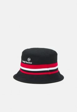 Sergio Tacchini BUCKET HAT UNISEX - Hat - Black/port/white