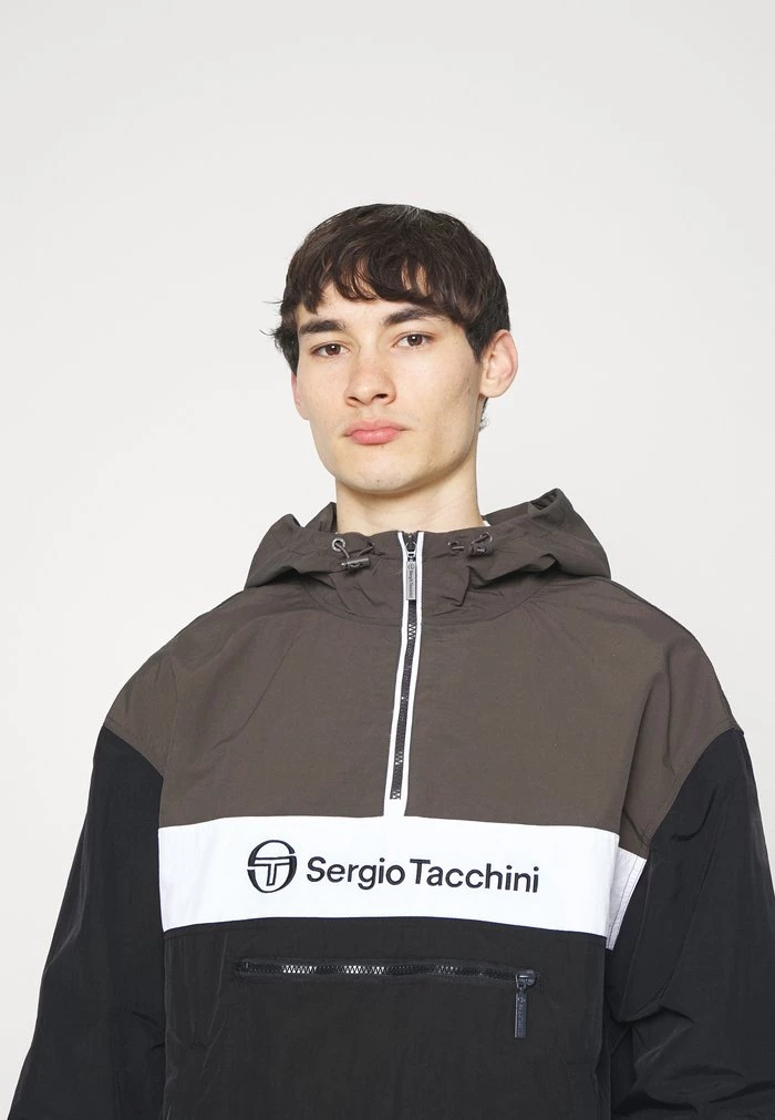 Sergio Tacchini ANORAK - Windbreaker - Black/olive/anthracite 6 Sergio Tacchini ANORAK - Windbreaker - Black/olive/anthracite - Image 6